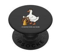 Goose Honk Captain Origin Story Funny Silly PopSockets Adhesive PopGrip
