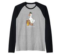 Goose Honk Captain Origin Story Funny Silly Raglan Baseball Tee