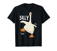 Goose Honk Meme Silly Goose T-Shirt - Women's, Black, Small, Long Sleeve