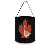 Goose in The Middle of Canada Flag Halloween Candy Bag Pumpkin Tricking Or Treating Tote Easter Eggs Bucket Best Party Gifts