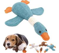 Goose Indestructible Dog Toys - Designed for Heavy Chewers, Antarcking Indestructible Dog Toy,Bark&Bud - Extreme Goose, Crinkle Squeaky Plush Dog Puppy Chew Toys for Teething,Unbreakable Dog Toys (A)