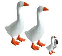 Goose Key Holder, Resin Goose Statue with Base for Key Hanger, Duck Tool Figurines, Funny Keychain Hanging Rack Bedroom Decor for Home Office Table Decors, Housewarming Gifts