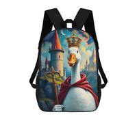 Goose King Backpack, 3D Printed School Bag, School Lunch Bag, Travel Backpack, Friends Backpack, School Backpack for Girls And Boys 17inch
