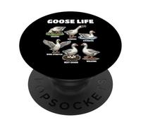 Goose Life Funny Geese Lover Bird Behavior PopSockets Adhesive PopGrip