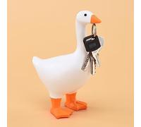 Goose Magnetic Key Holder, Resin Goose Duck Figurine Statue Magnetic Tool Holder, Cute Animal Figurines Key Holder, Hanging Storage Rack Ornament, Animal Figurines Key Storage Rack for(Orange)