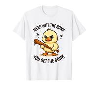 Goose Mess with Honk Get The Bonk Funny Meme Men Women Kids T-Shirt