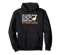 Goose Mom To Save Time Never Wrong Mother's Day Porch Goose Pullover Hoodie