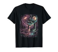 Goose Moon Galaxy Waterfall Nature Scene Value Graphic T-Shirt