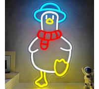 Goose Neon Sign Silly Goose Neon Light USB Powered Duck LED Sign for Bedroom Cute Duck Light Up Sign for Man Cave Living Room Game Room Funny Neon Wall Art Decor Gifts for Family Friends
