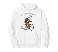 Goose on Bicycle pure shenanigans Cottagecore silly duck Pullover Hoodie