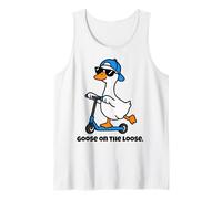 Goose on the Loose. Funny Goose for Adults or Kids Humor Tank Top