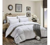 Goose or Duck Feather Down Duvet Quilt Luxury Comforter Deluxe Best Hotel Quality Super Soft Warm and Cosy Anti Allergy Computer Quilted Self piping (King 13.5 Tog, Duck Down Feather)