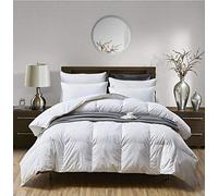 Goose or Duck Feather Down Duvet Quilt Luxury Comforter Deluxe Best Hotel Quality Super Soft Warm and Cosy Anti Allergy Computer Quilted Self piping (Double 15 Tog, Duck Down Feather)