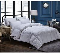 Goose or Duck Feather Down Duvet Quilt Luxury Comforter Deluxe Best Hotel Quality Super Soft Warm and Cosy Anti Allergy Computer Quilted Self piping (Double 13.5 Tog, Goose Down Feather)