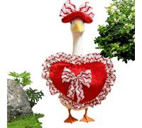 Goose Outfit - Polyester, 16.54 X 14.57 Inch, Porch Goose Costume, Holiday Decoration | Seasonal Display Stand Lightweight And Easy To Dress Valentine's Day Clothes For Lawn, Yard, Farm