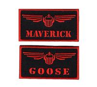 Goose-Pete Mitchell Navy Fighter Weapons School Bundle 2pcs Hook Patch by Miltacusa