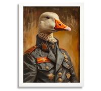 Goose Pilot Painting Duck Portrait Unique Gift Animal Wall Art Goose Pilot Print Poster A5 - Wall Art Home Decor Movie Poster Canvas Film Cinema Retro Vintage Cult Classic Nostargic Saga Modern repri