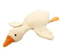 Goose Plush,Large White Toy Lying Down Big White Goose Stuffed Animal, Soft Cute Goose Plushie with Comfort Lumps, Therapeutic Anxiety Relief, Home Decor, Office Gift (125cm)