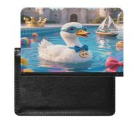 Goose Pool Grace Passport Holder Unique PU Ultra-thin Passport Protective Case Compact Easy to Carry Passports Cover for Women And Men Passports Case