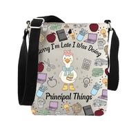 Goose Principal Gift Sorry I'm Late I Was Doing Principal Things Crossbody Bag School Principal Appreciation Gift, Principal Things C Bag