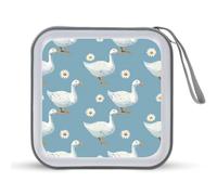 Goose Print CD Case Portable DVD Storage Small CD Holder Organizer for Home Travel