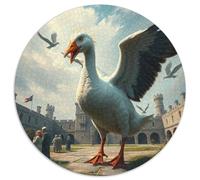 Goose Puzzle 1000 Pieces Jigsaw Animals Das Tier Wild Animals Beast Round Jigsaws Adults Kids Puzzles Challenging Games Presents Creative Geometric Challenging And Brainteasing (67.5x67.5cm)