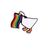 Goose Rainbow Flag Enamel Lapel Pins Cute Animal Metal Badge Brooches Clothes Backpack Hat Unisex Jewelry Accessories Lapel Birthday trans Enamel Gay Pins,Bulk,Small,LGBTQ bulk are lgbtq Rainb
