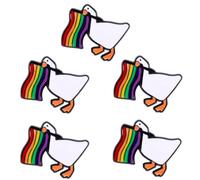 Goose Rainbow Flag Enamel Lapel Pins Cute Animal Metal Badge Brooches Clothes Lapel Accessories Backpack Hat Jewelry Unisex hat pride Pins backpacks pride Rainbow Pi Enamel flag For you lgbtq