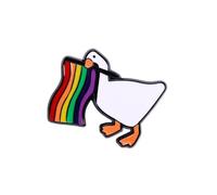Goose Rainbow Flag Enamel Lapel Pins Cute Animal Metal Badge Brooches Clothes Lapel Unisex Backpack Hat Jewelry Accessories backpacks Birthday goose Brooch pride lgbtq Decor LGBT For hat Gifts