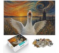 Goose Screaming in Edvard Munch's The Scream Jigsaw Puzzle, 1000 Piece | For calm afternoons: Adult jigsaw puzzle with 1000 pieces pairs well with quiet nights, weekends and holidays.