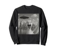 Goose Selfie With Alien UFO Shirt Goose UFO Philadelphia Sweatshirt