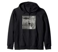 Goose Selfie With Alien UFO Shirt Goose UFO Philadelphia Zip Hoodie