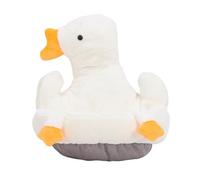 Goose Shaped Chair Cushion, Easy to Wash, Comfortable Plush Decorative Cushion for Office and Kids (White)