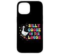Goose Silly On The Loose Groovy Retro Animal Women Men Kids Case for iPhone 15
