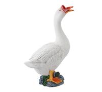 Goose Statue, Waterproof Farm Animal Collectible Goose Figurine for Lawn (Style 1)