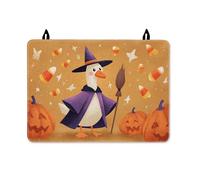 Goose Stove Top Cover for Electric Stove, Halloween Playful Pumpkin Candy Corn Halloween Orange Pu Surface Electric Top Cover Protector Cabin Kitchen Decor 28x20 Inch