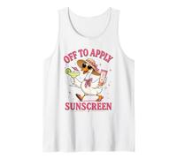 Goose Summer Beach Vacation Off to Apply Sunscreen Tank Top
