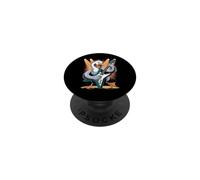 Goose Things Funny Goose Playing Guitar Star Rock Roll Goose PopSockets Adhesive PopGrip