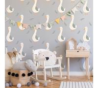 Goose Wall Decals，Peel and Stick Boho Goose Wall Sticker, Vintage Boho Chic Removable Stickers, Small Goose Wall Stickers，for Nursery Baby Bedroom Playroom Living Room Murals.