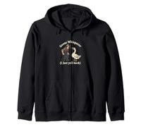 Goose Whisperer I Just Yell Back Funny Sarcastic Farmer Zip Hoodie