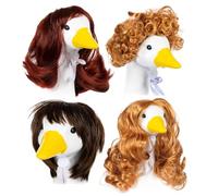 Goose Wigs | Duck Costumes | 4-Piece Accessories Garden Decoration Hawaiian Tropical for Party Patio Outdoor Lawn