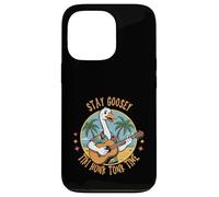Goose with Guitar Hawaiian Shirt Tiki Vibes Pun Funny Hawaii Case for iPhone 13 Pro