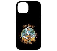 Goose with Guitar Hawaiian Shirt Tiki Vibes Pun Funny Hawaii Case for iPhone 14
