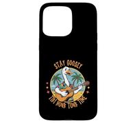 Goose with Guitar Hawaiian Shirt Tiki Vibes Pun Funny Hawaii Case for iPhone 15 Pro Max