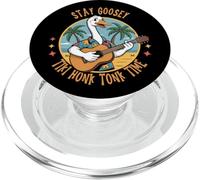 Goose with Guitar Hawaiian Shirt Tiki Vibes Pun Funny Hawaii PopSockets PopGrip for MagSafe