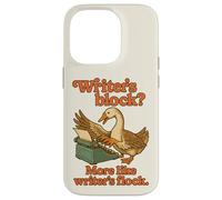 Goose Writer's Block Typewriter Writing Funny Vintage Case for iPhone 14 Pro