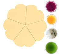 (Goose Yellow) Floral Coasters | Coffee Cup Mat,Silicone Coasters Insulation Tabletop Protection Non-slip for Kitchen & Dining Table