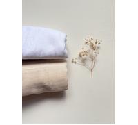 Gooseberry Fool Organic Cotton Giant Muslin Swaddle with Crocheted Trim - milk