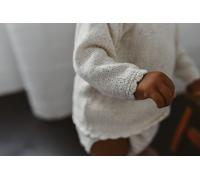 Gooseberry Fool Scallop Sweater - cream - 12-18