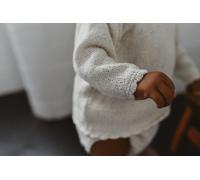 Gooseberry Fool Scallop Sweater - cream - 18-24